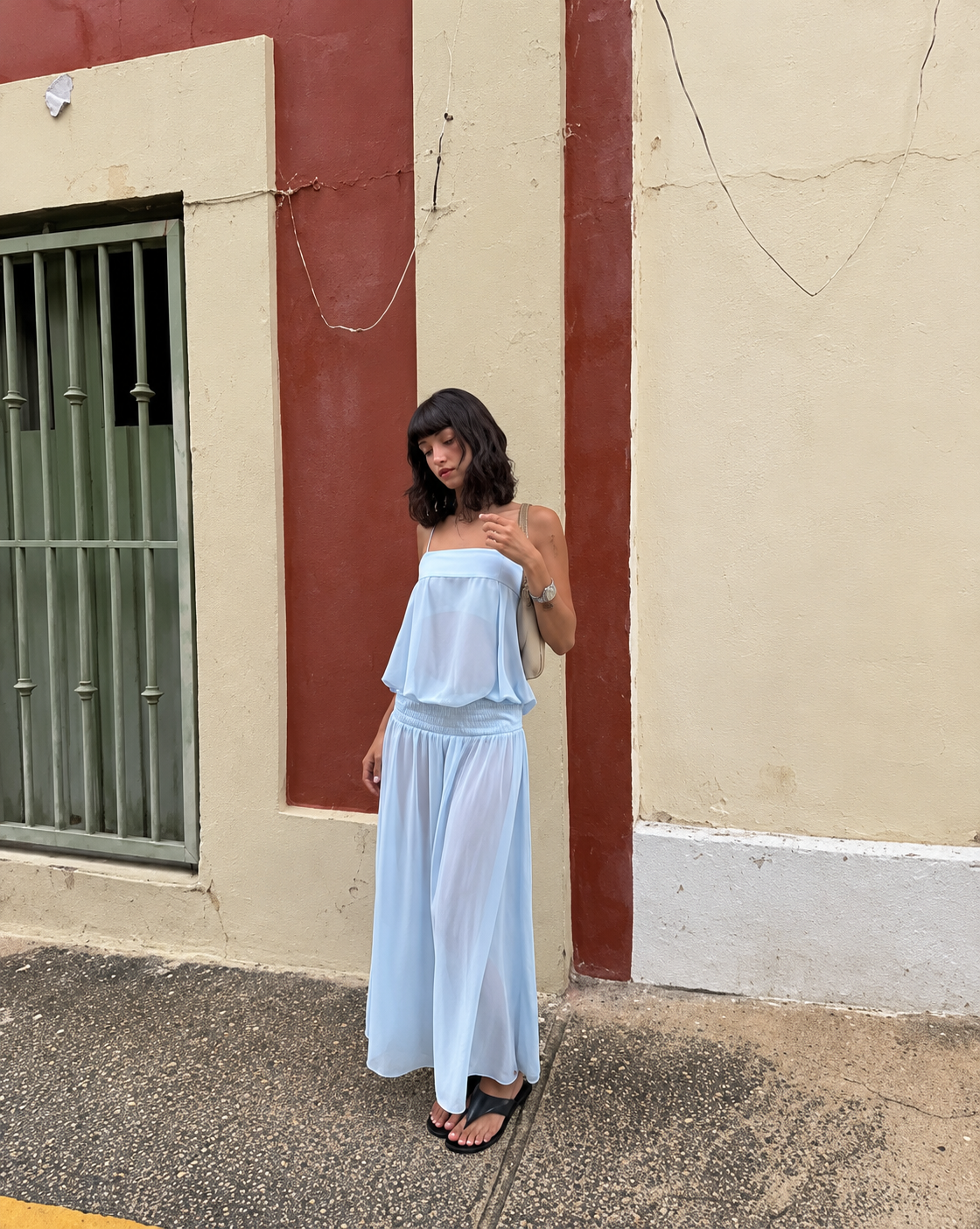 Gracia maxi dress in Pale Blue