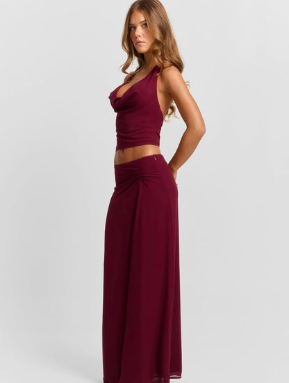 Odette set in Burgundy