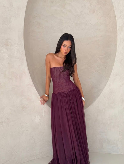 Magic Muse maxi dress in Fig