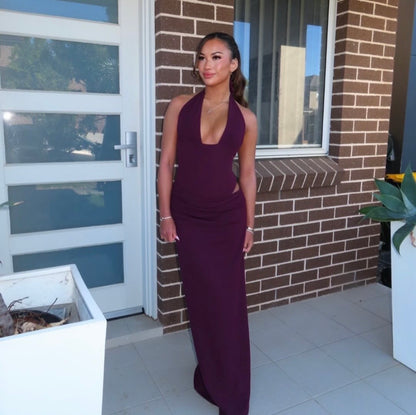 Twilight Temptation maxi dress in Plum