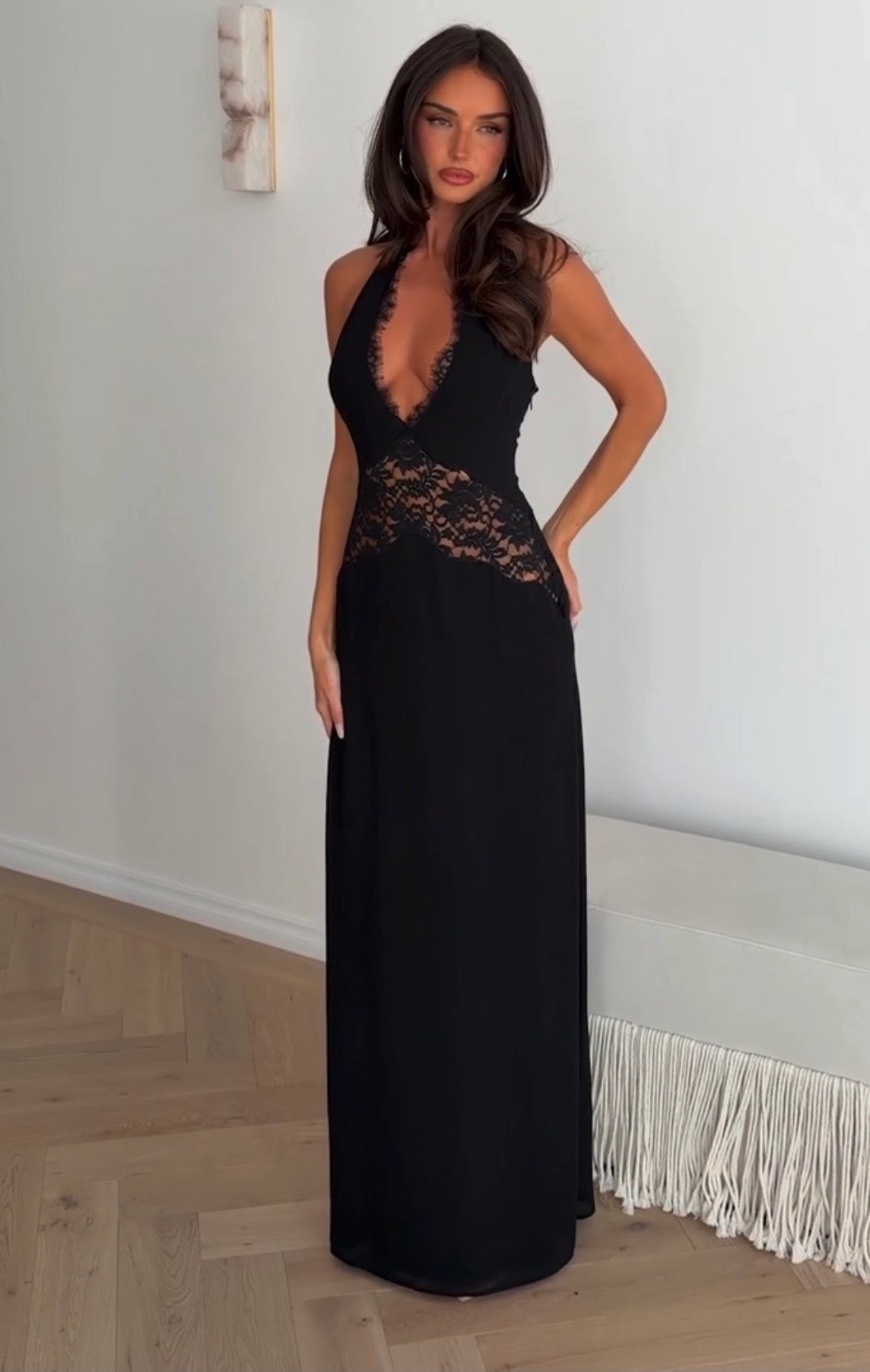 Mary Ann Maxi Dress in  Black