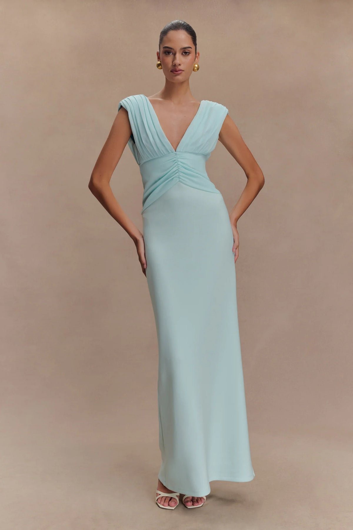 Monique maxi dress in Ice Blue
