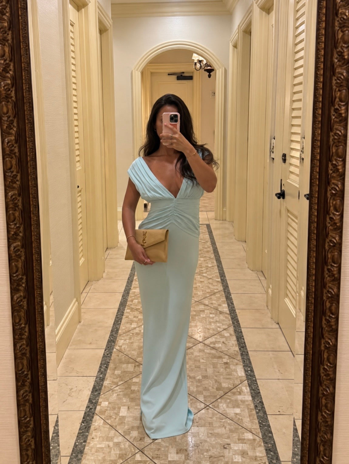 Monique maxi dress in Ice Blue