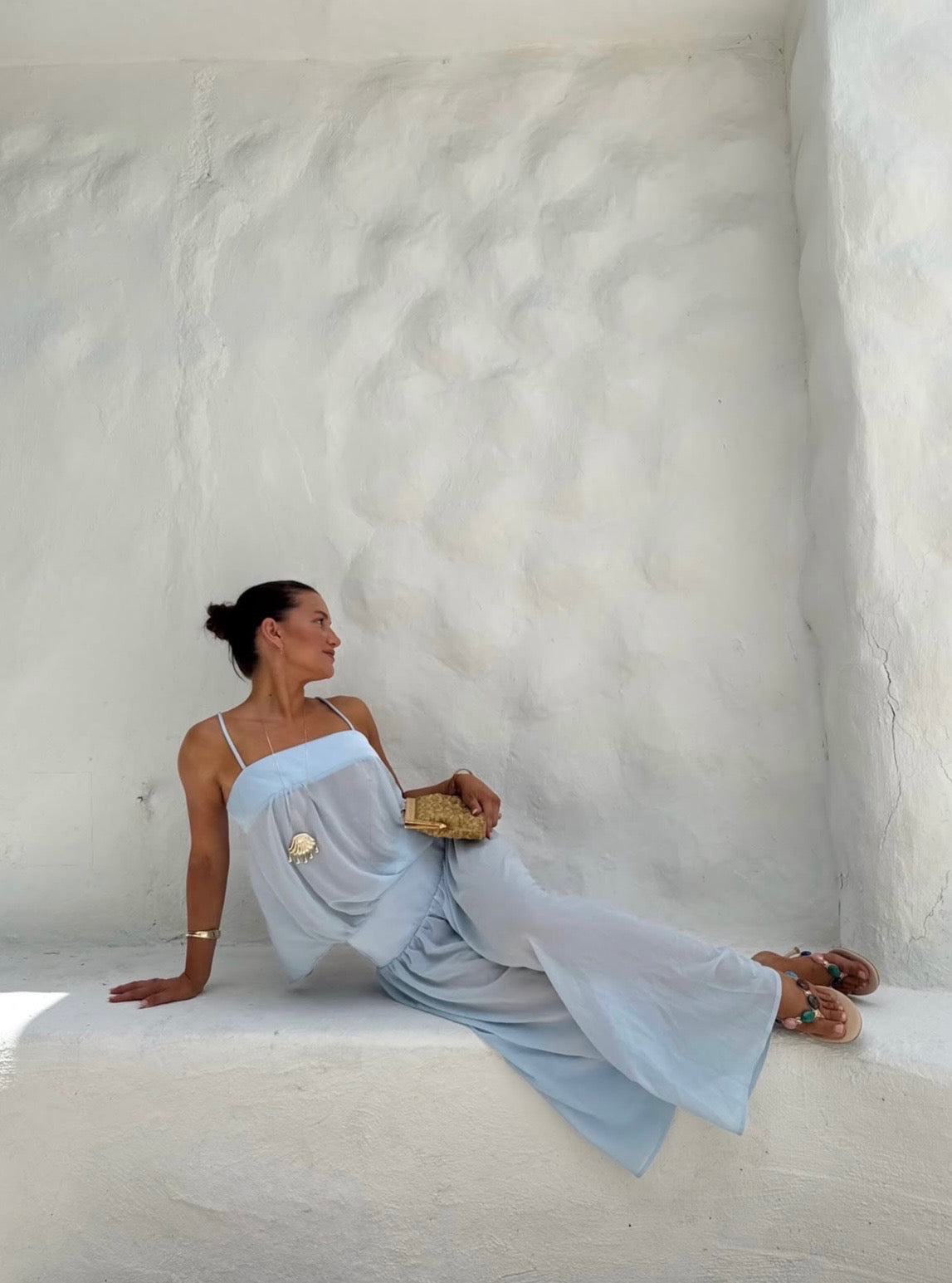 Gracia maxi dress in Pale Blue