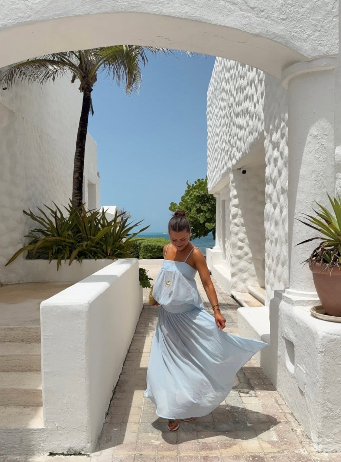 Gracia maxi dress in Pale Blue