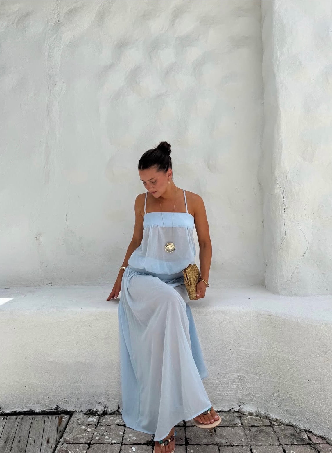 Gracia maxi dress in Pale Blue