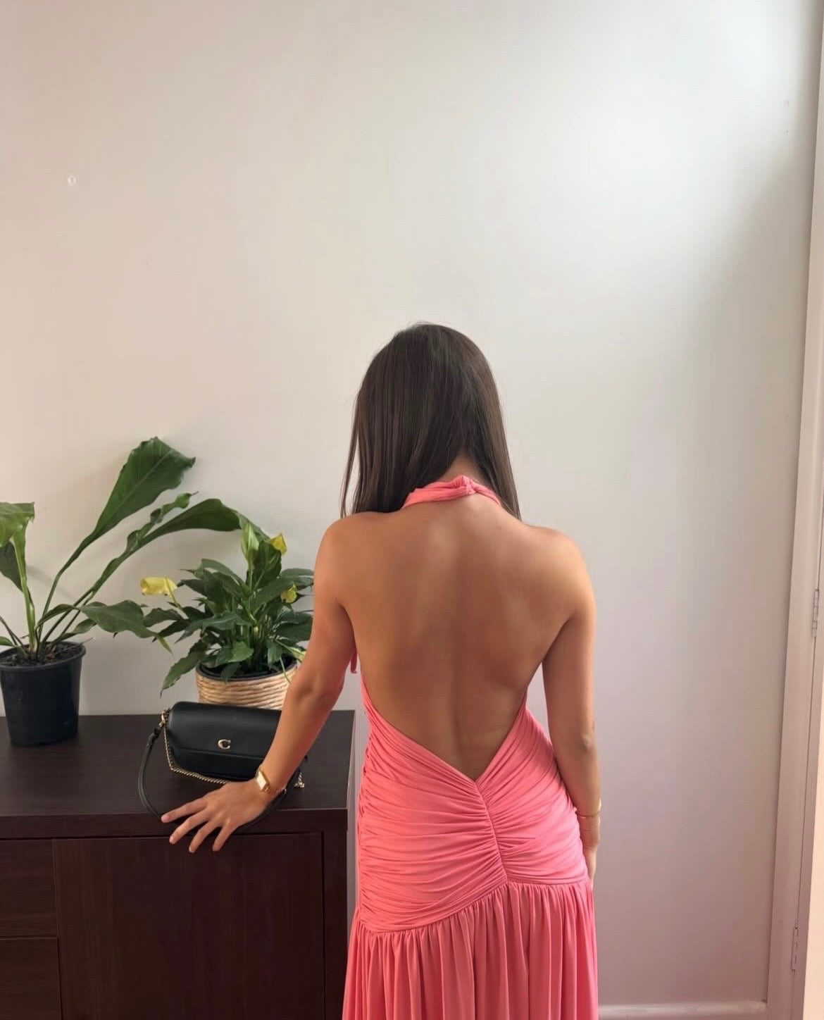 Melania maxi dress in Coral