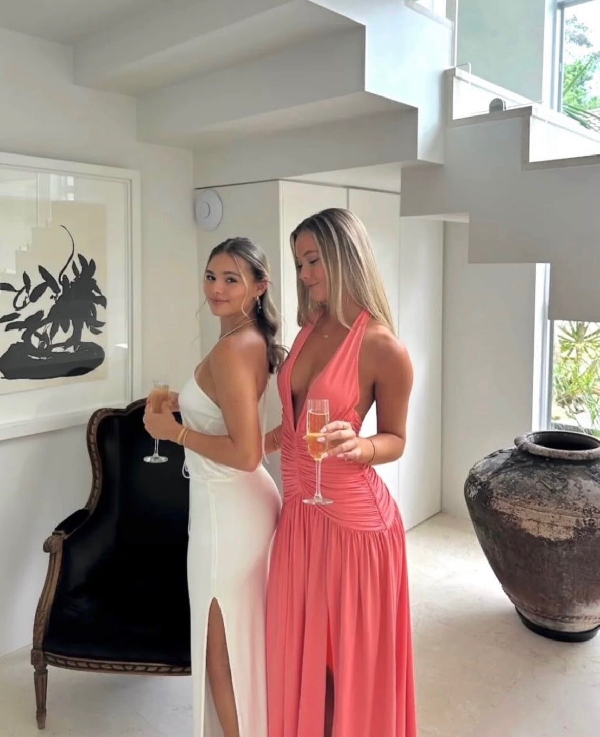 Melania maxi dress in Coral