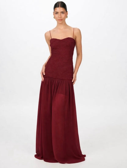 Renata maxi dress in Port