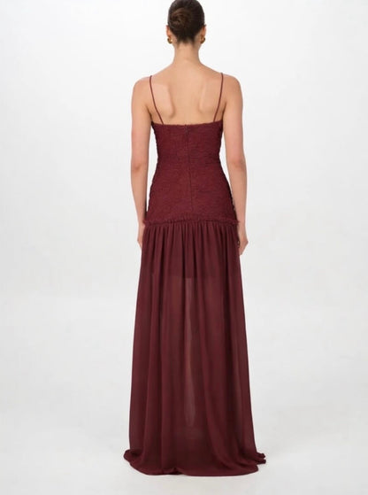Renata maxi dress in Port