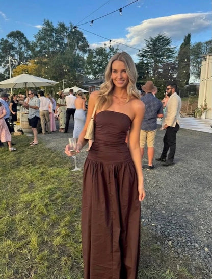 Carmel maxi dress in Brown