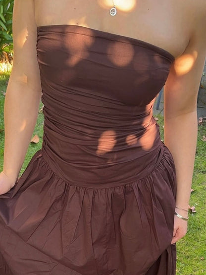 Carmel maxi dress in Brown