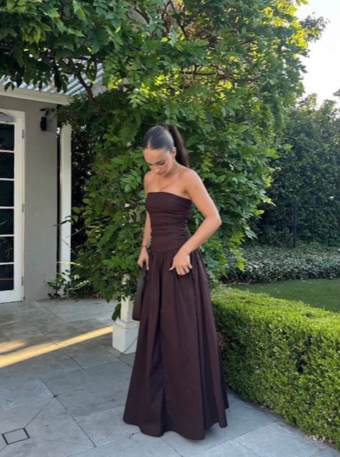 Carmel maxi dress in Brown