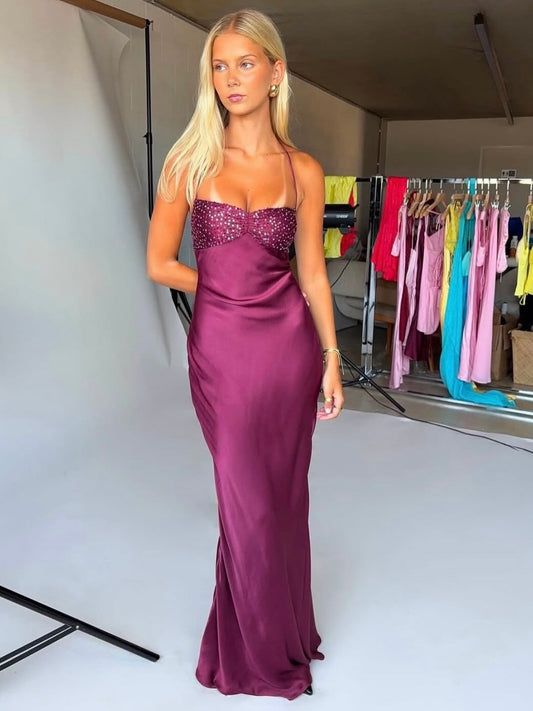 Jade maxi dress in Berry