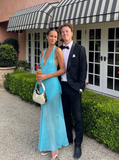 Jasmine maxi dress in Blue Lagoon