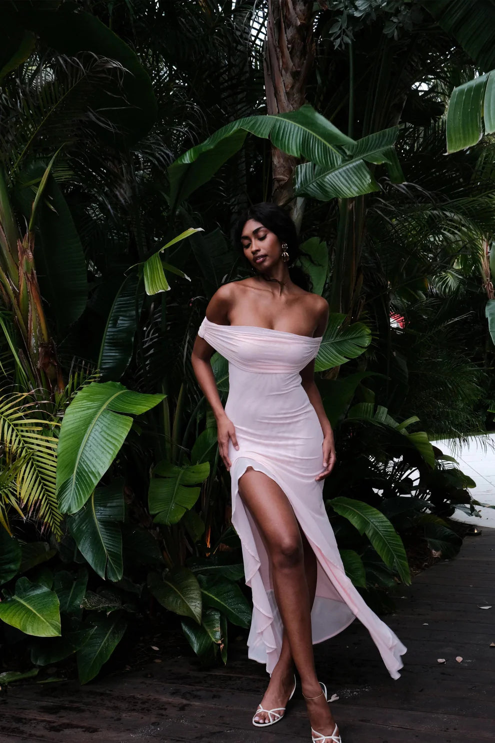 Audrey mesh maxi dress