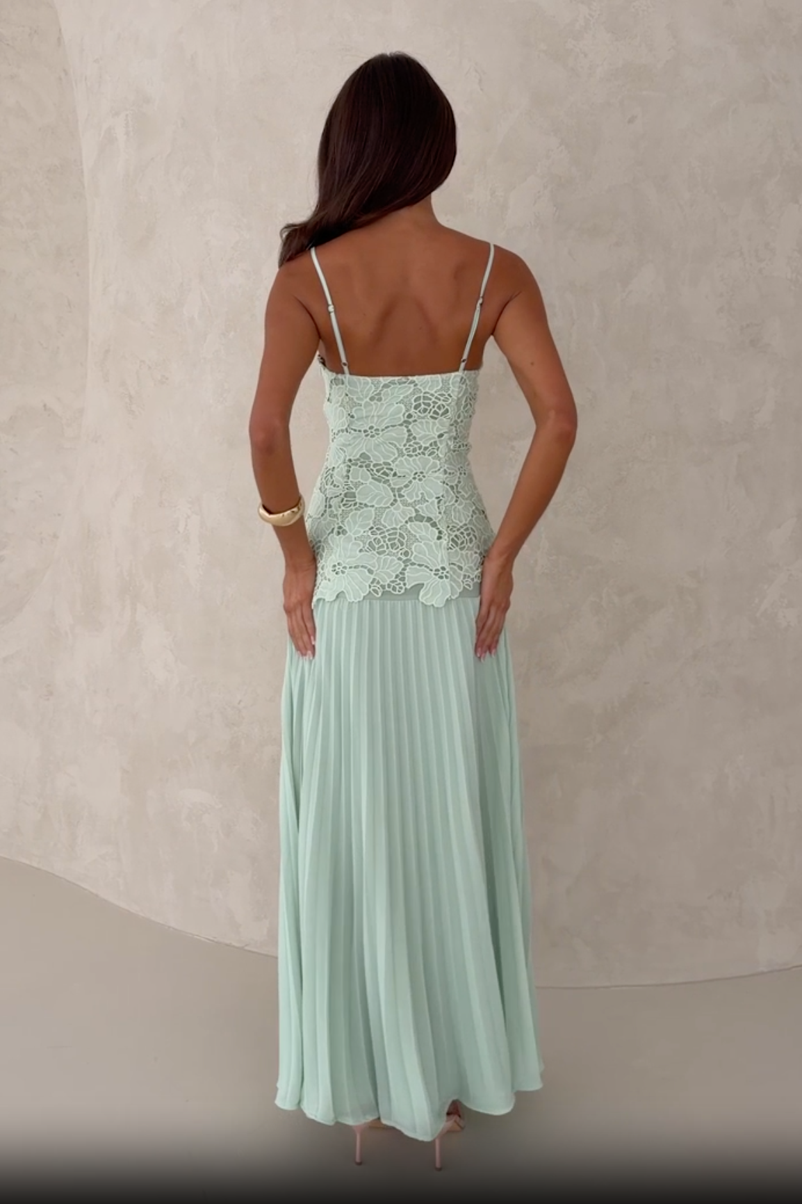 Borrowed Heart maxi dress in Mint