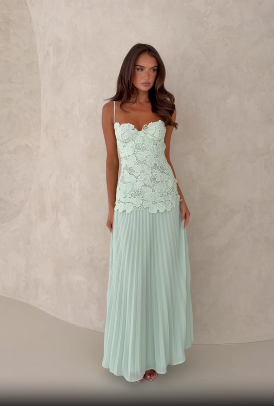 Borrowed Heart maxi dress in Mint