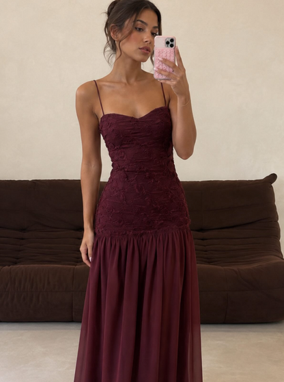 Renata maxi dress in Port