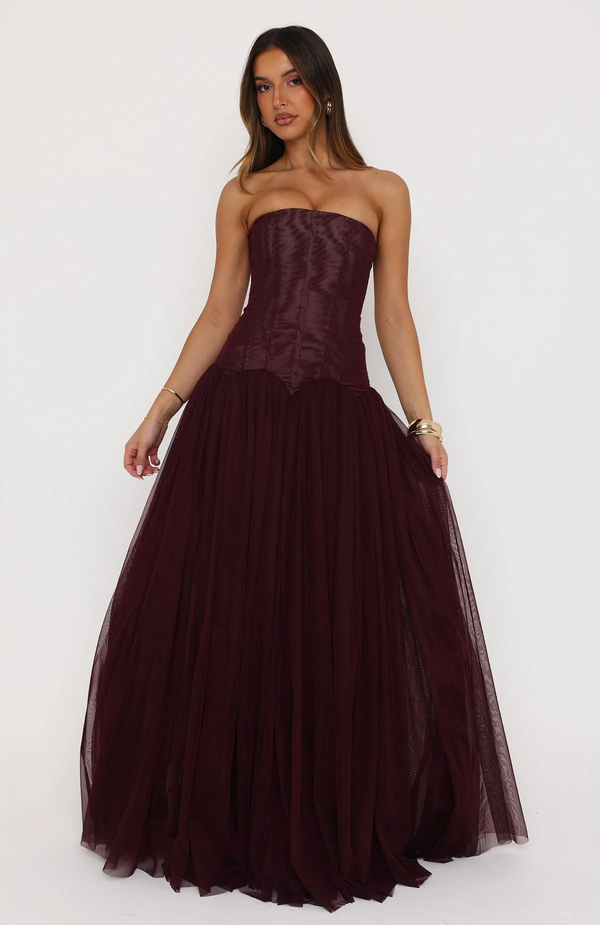 Magic Muse maxi dress in Fig
