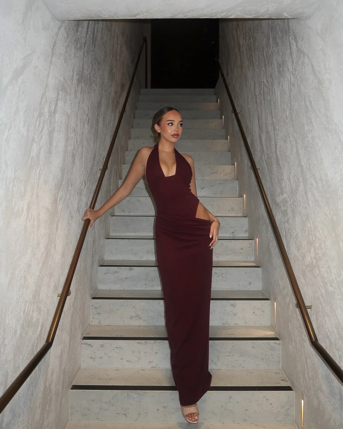Twilight Temptation maxi dress in Plum
