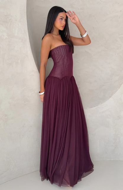 Magic Muse maxi dress in Fig